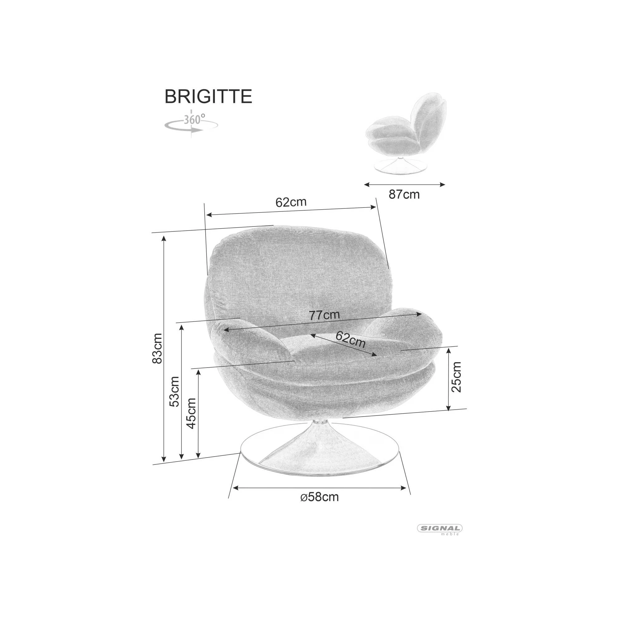 Крісло Signal BRIGITTE BREGO Каррі 68 BRIGITTEBRCU