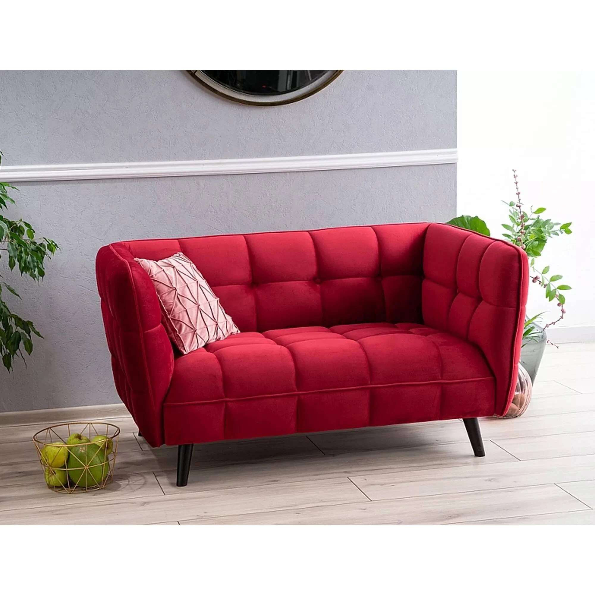 Диван Signal Castello Velvet 2 Бордовий CASTELLO2V59