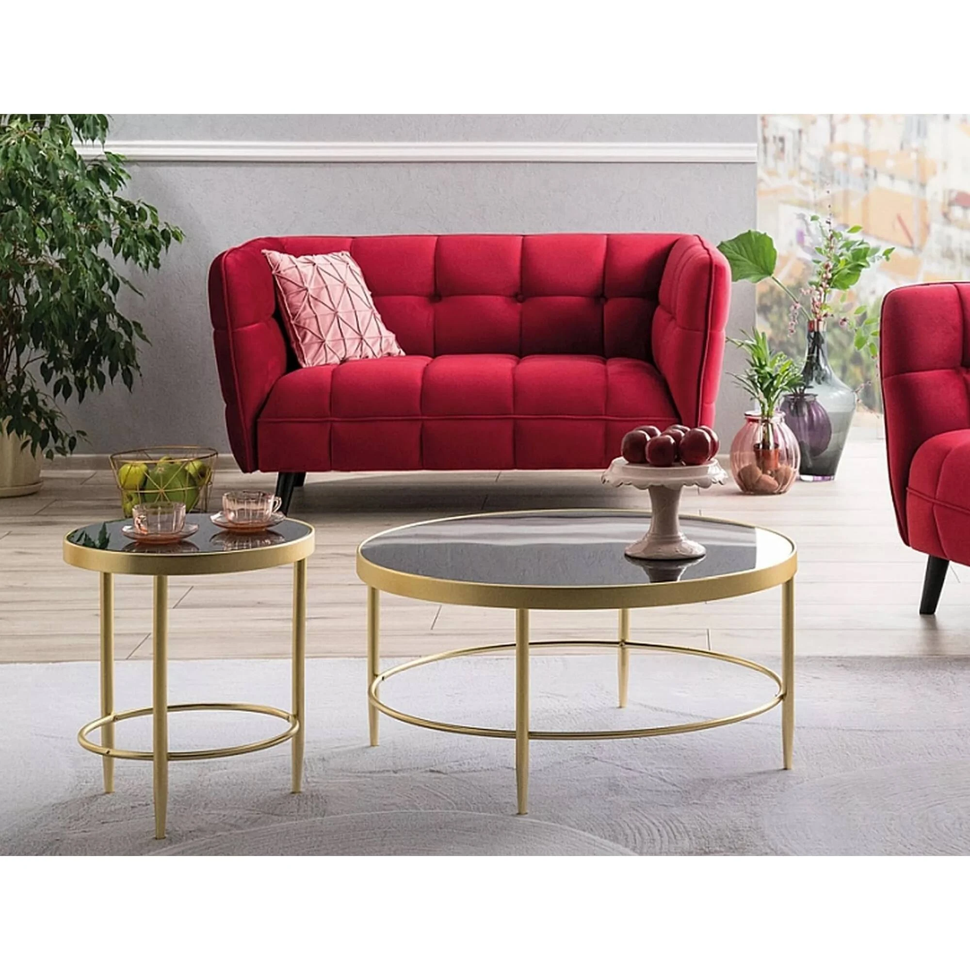Диван Signal Castello Velvet 2 Бордовий CASTELLO2V59