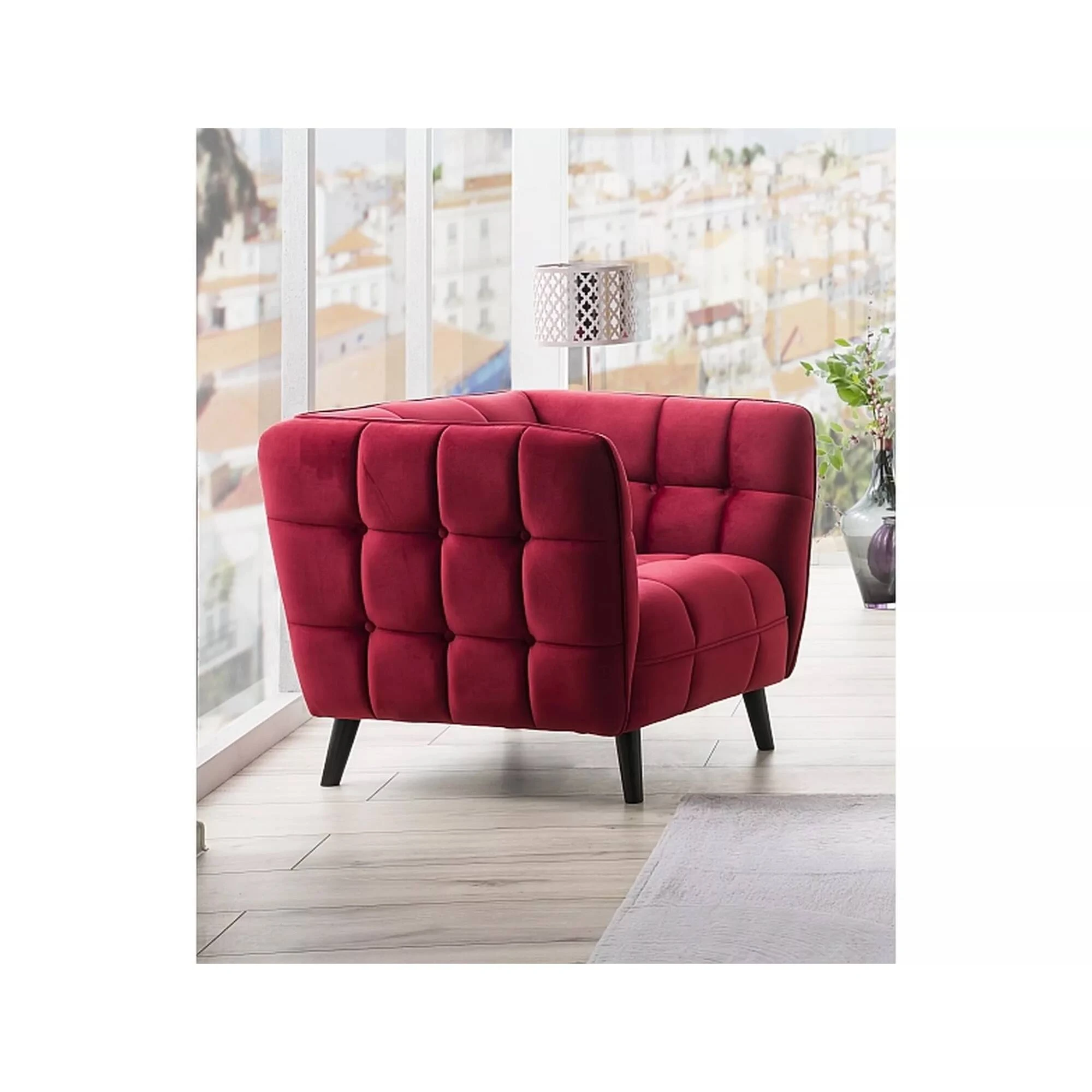Крісло Signal Castello Velvet 1 Бордовий CASTELLO1V59