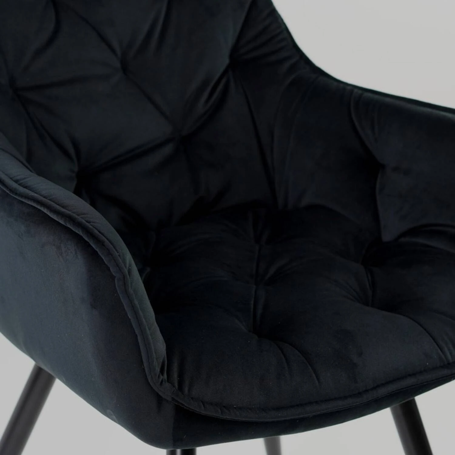 Стілець обідній Signal Cherry Velvet чорний метал/чорний bl.19 оксамит
