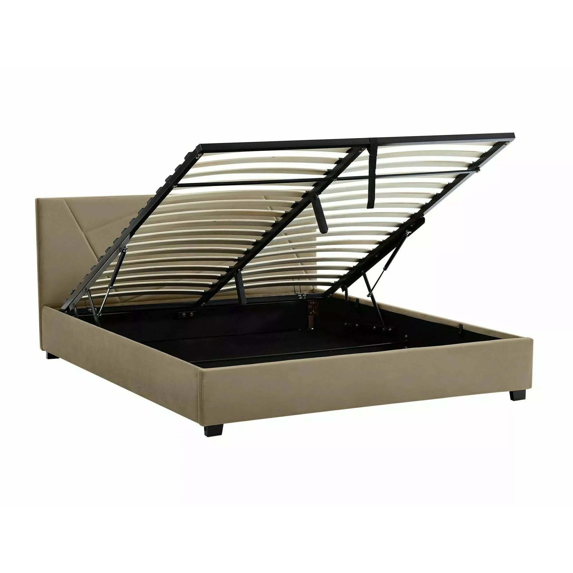 Ліжко двоспальне Signal COLUMBIA VELVET 160X200 Світло-бежевий BLUVEL 28 COLUMBIAV160BE