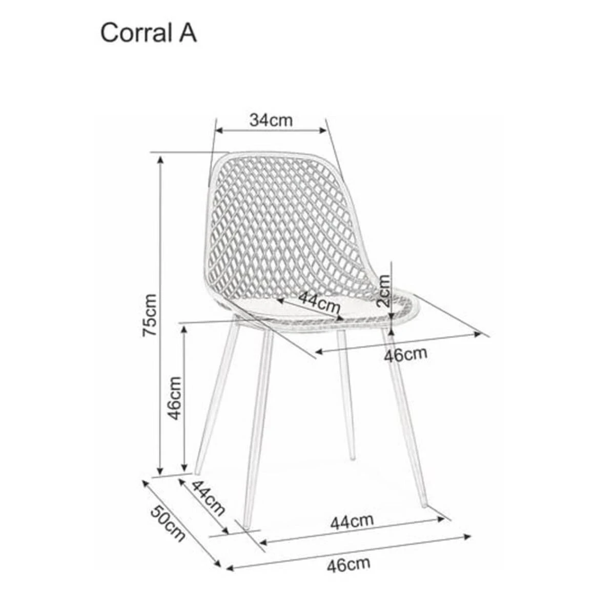 Стілець обідній Signal Corral A чорний пластик