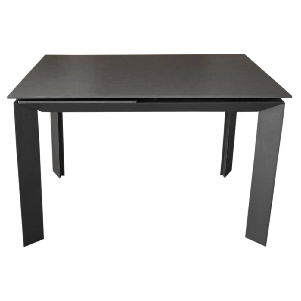 Стіл обідній розкладний VERMONT Vintage Grey сірий 120-170x80x76 (кераміка+метал)
