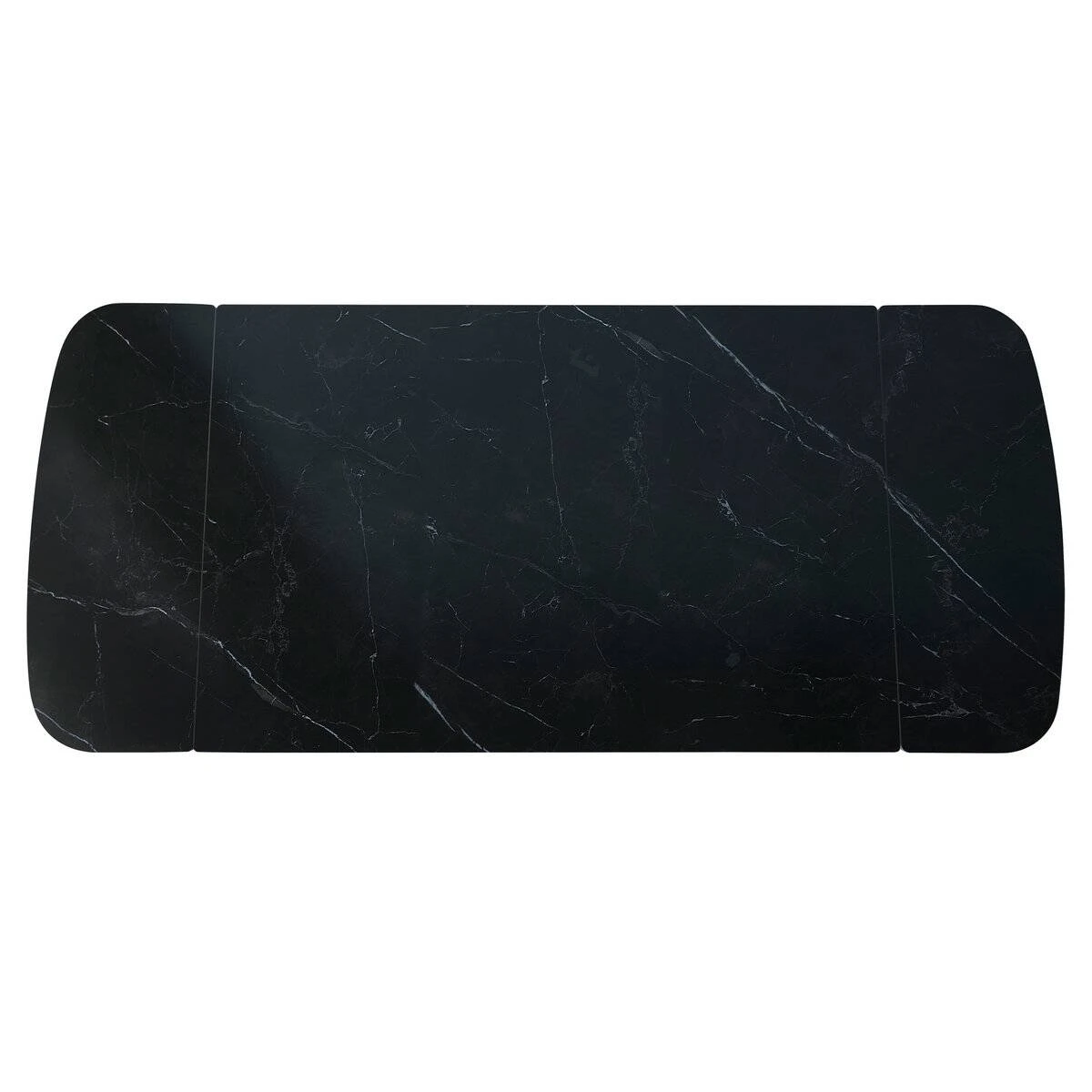 Стіл обідній розкладний Dublin Ceramic 120-180x80x76 чорний матовий/чорний каркас