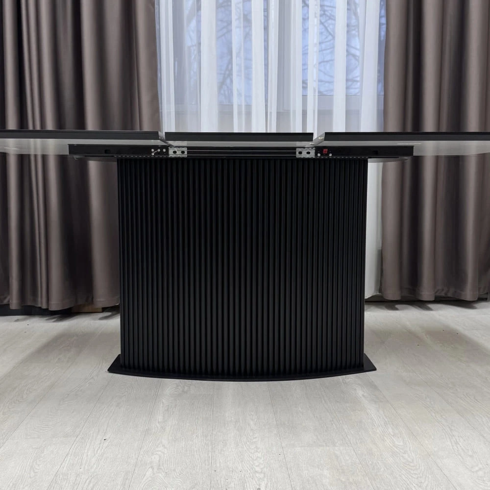 Стіл обідній прямокутний розкладний Starwood B-Wood Shark 160-200 см HPL EGGER F206 ST9 чорний