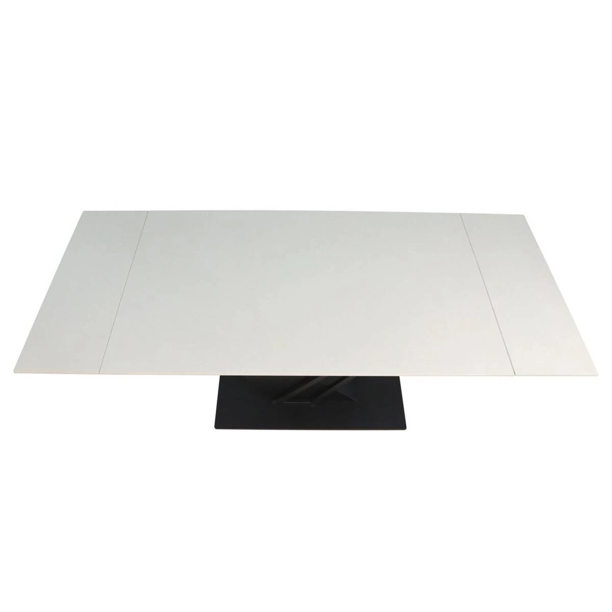 Стіл обідній розкладний Fernando Ceramic 140-200x90x76 бежевий матовий/чорний