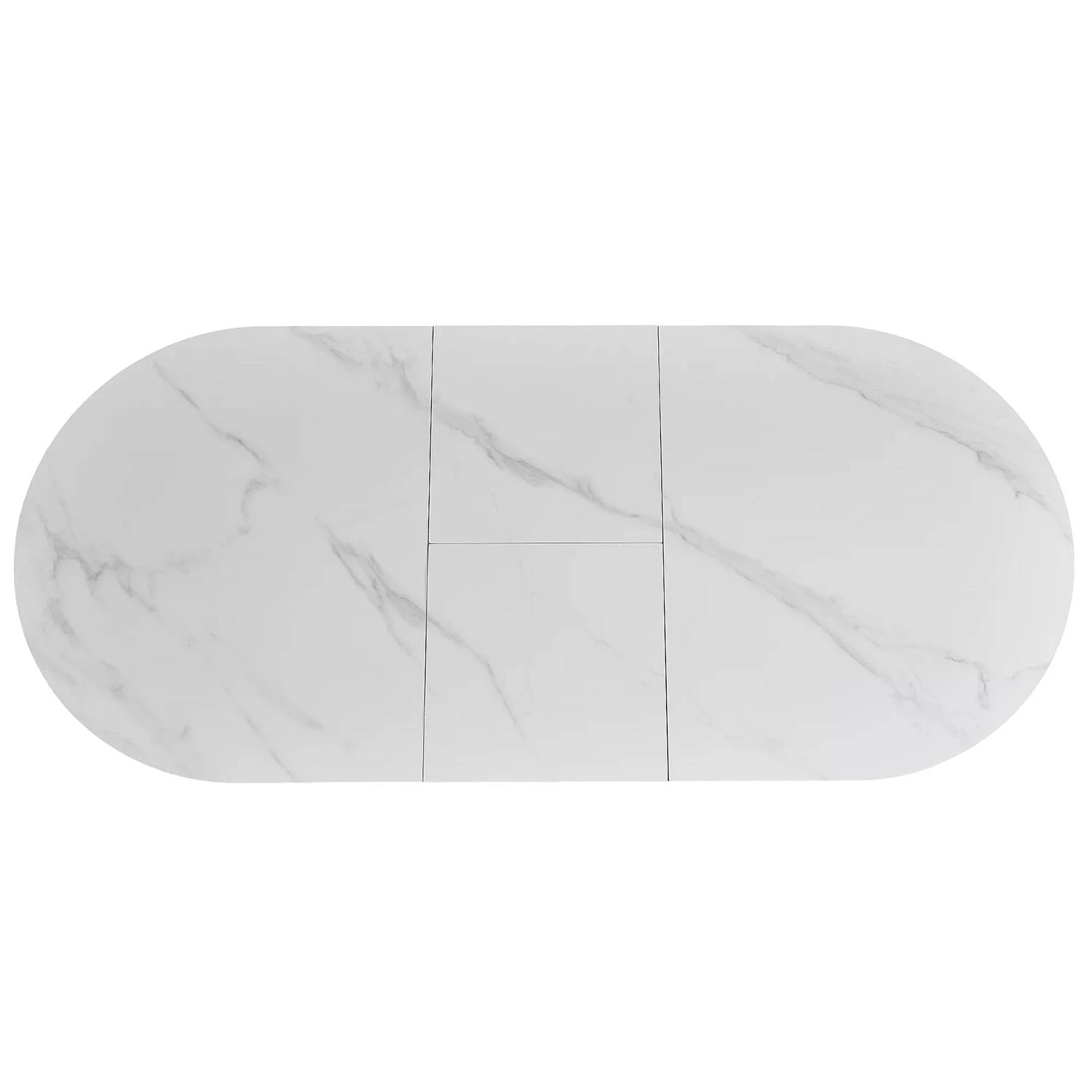 Стіл обідній розкладний Signal Gaston Ceramic 140-180x80x76 білий/чорний