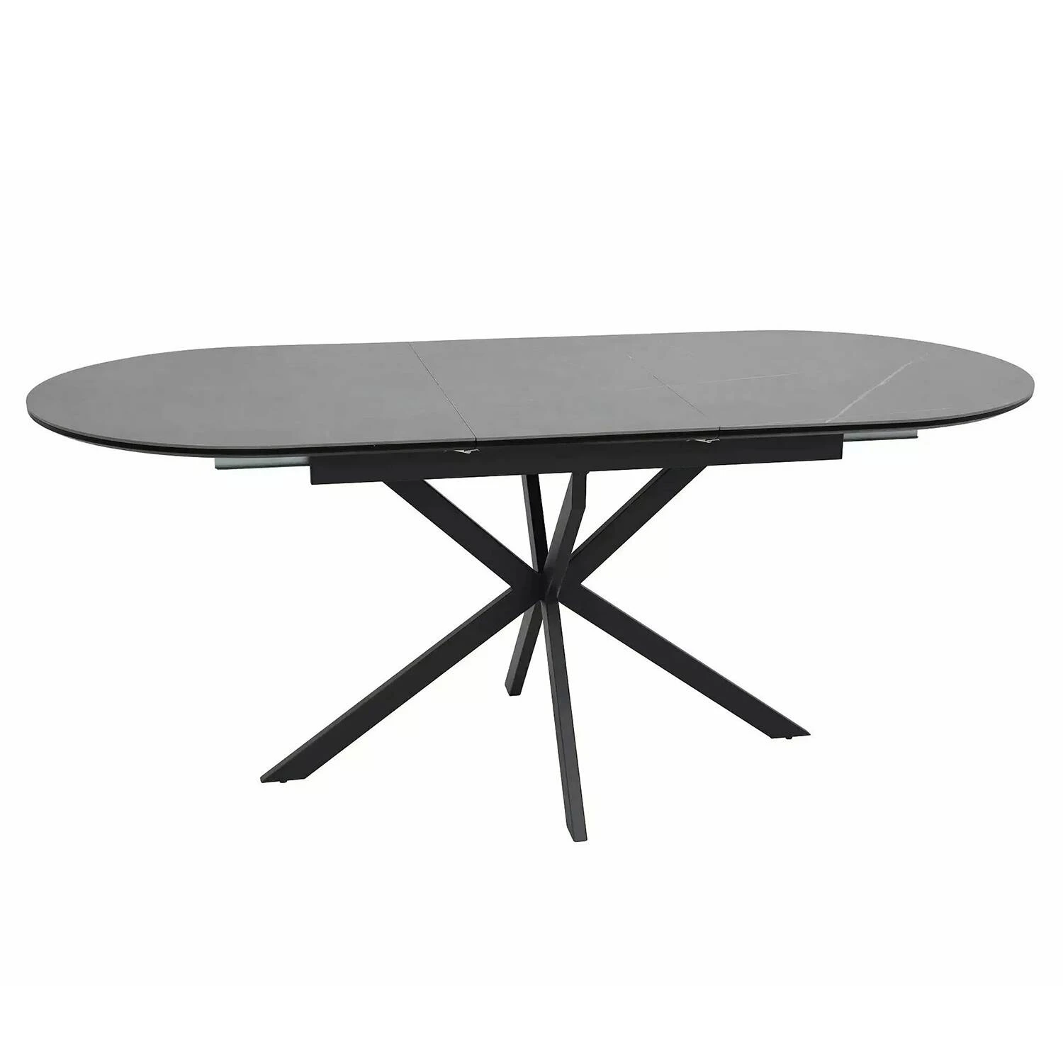 Стіл обідній розкладний Signal Gaston Ceramic 140-180x80x76 сірий/чорний