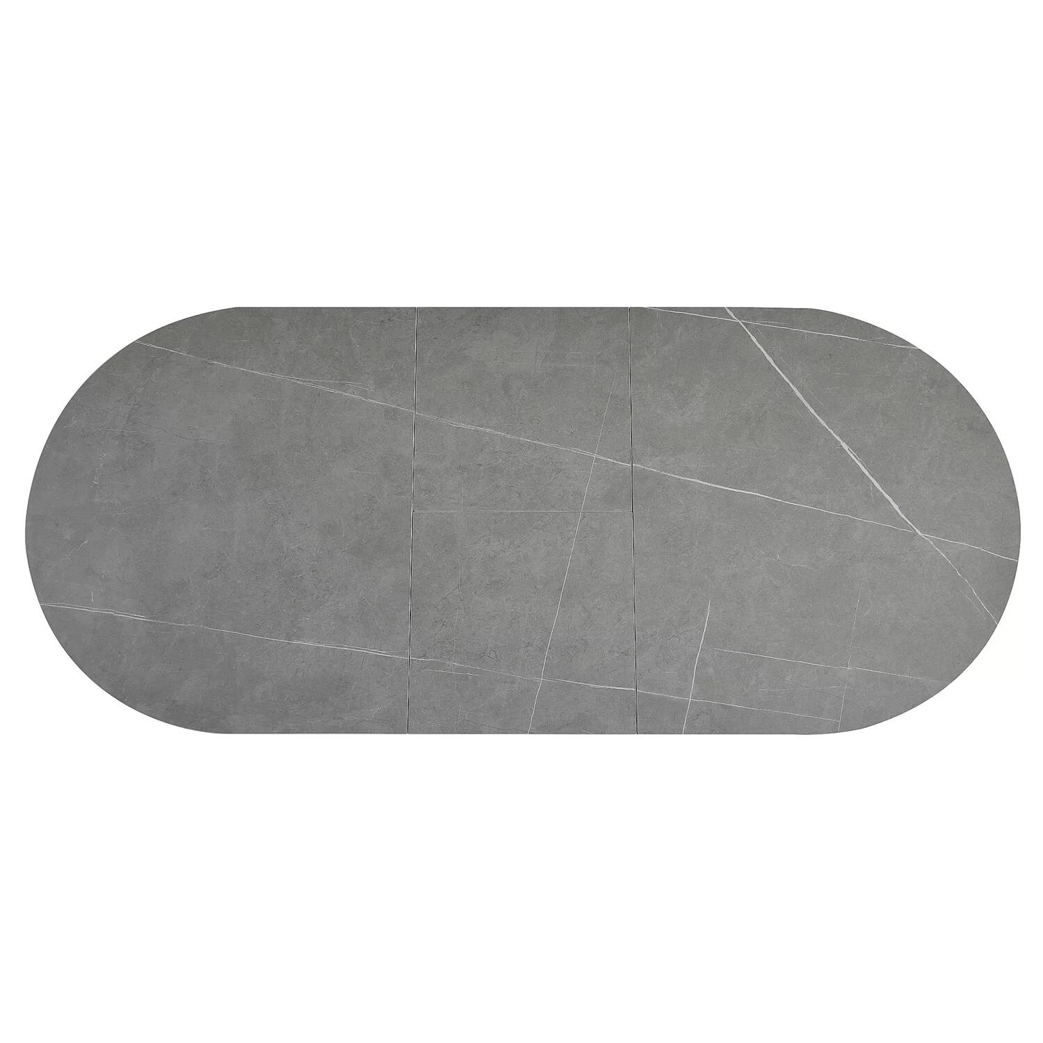 Стіл обідній розкладний Signal Gaston Ceramic 140-180x80x76 сірий/чорний