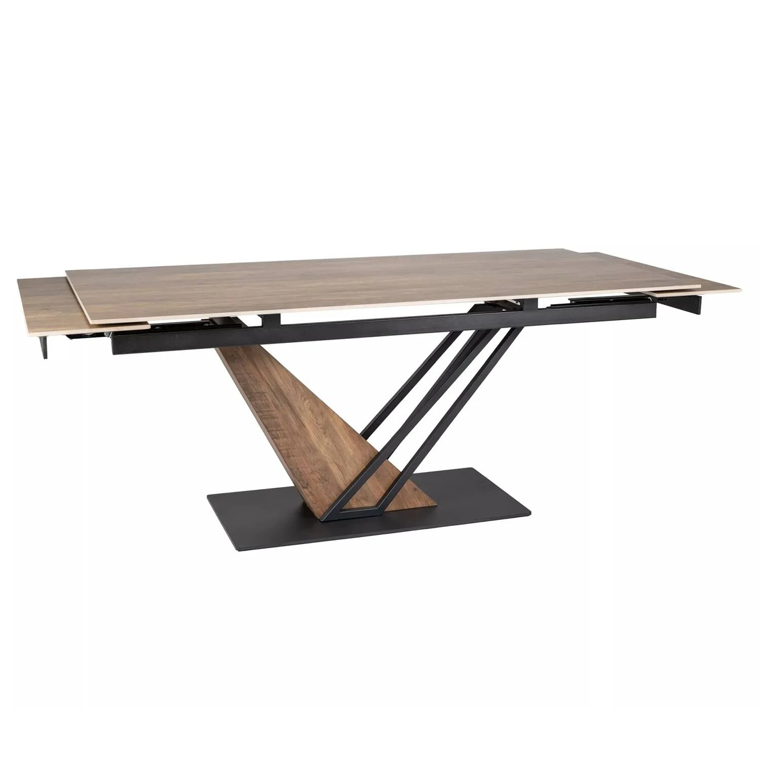 Стіл обідній розкладний Signal Genesis Legno 160-220x90x75 дуб/чорний