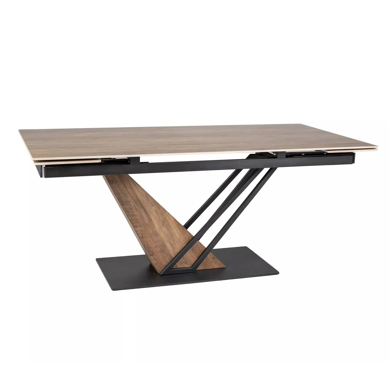Стіл обідній розкладний Signal Genesis Legno 180-240x90x75 дуб/чорний
