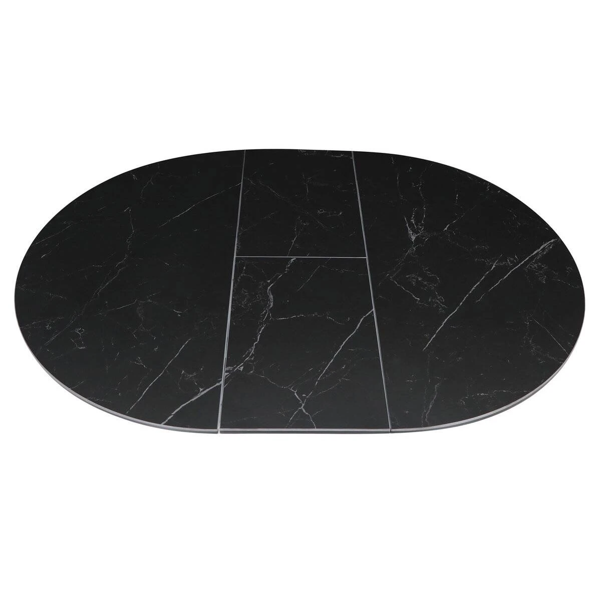 Стіл обідній розкладний Genewa Ceramic 105-140x105x76 чорний