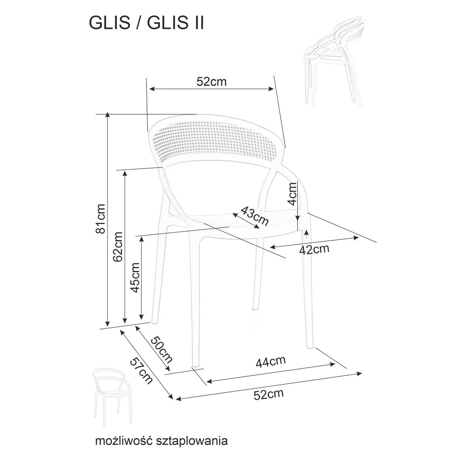 Стілець обідній Signal Glis II бежевий пластик