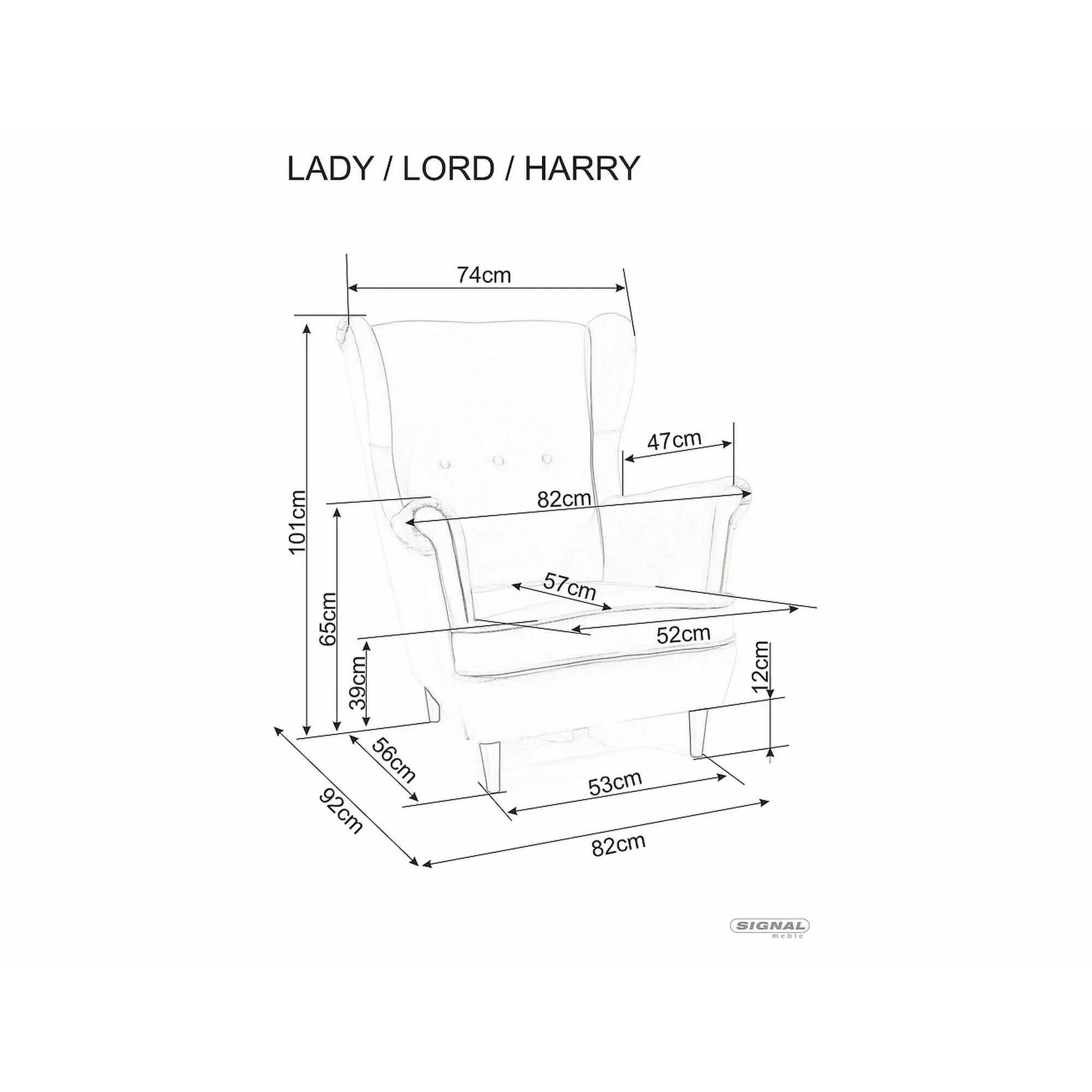 Крісло Signal HARRY VELVET цинамон/венге BL.4215 HARRYV4215W