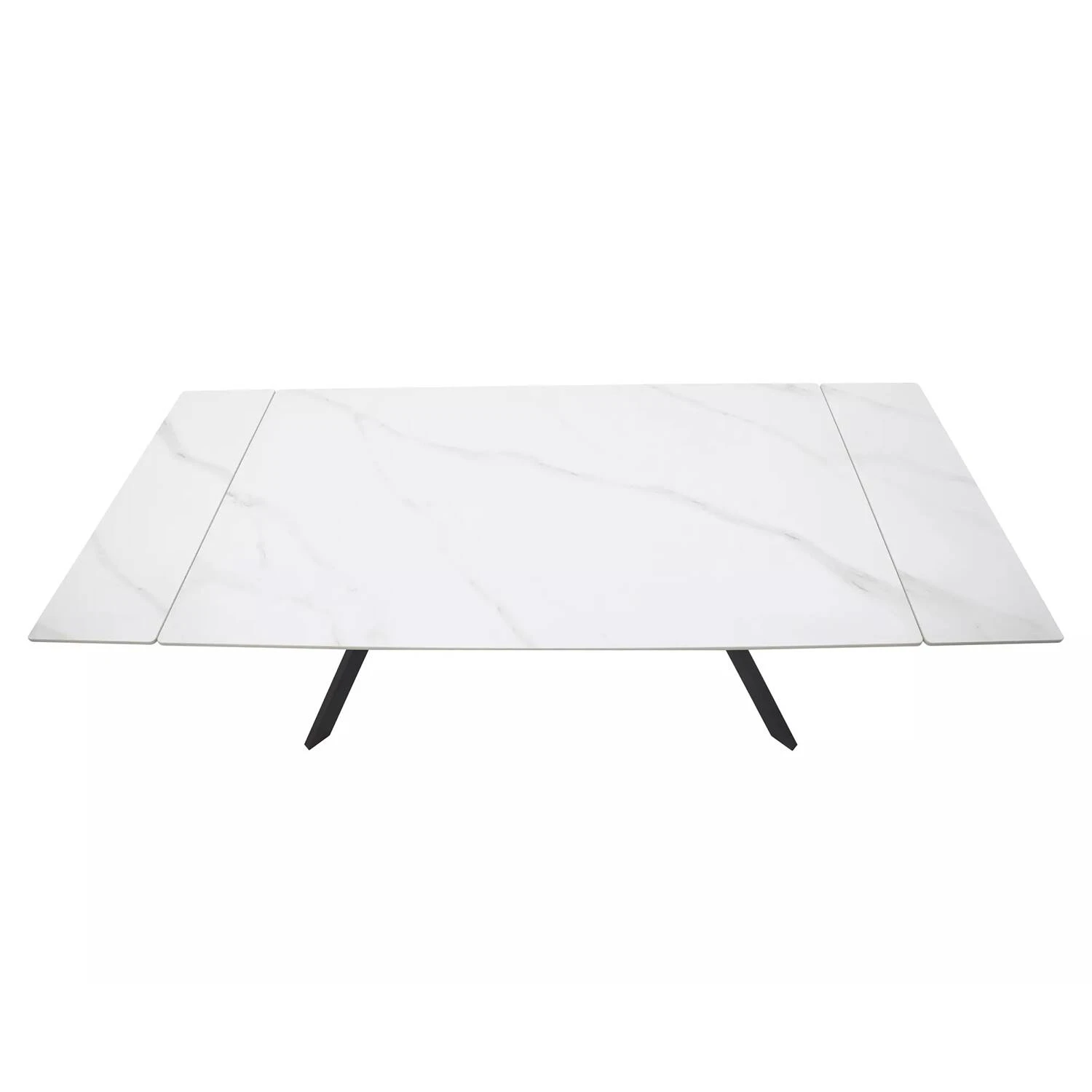 Стіл обідній розкладний Signal Imperia 180-240x90x75 білий/чорний