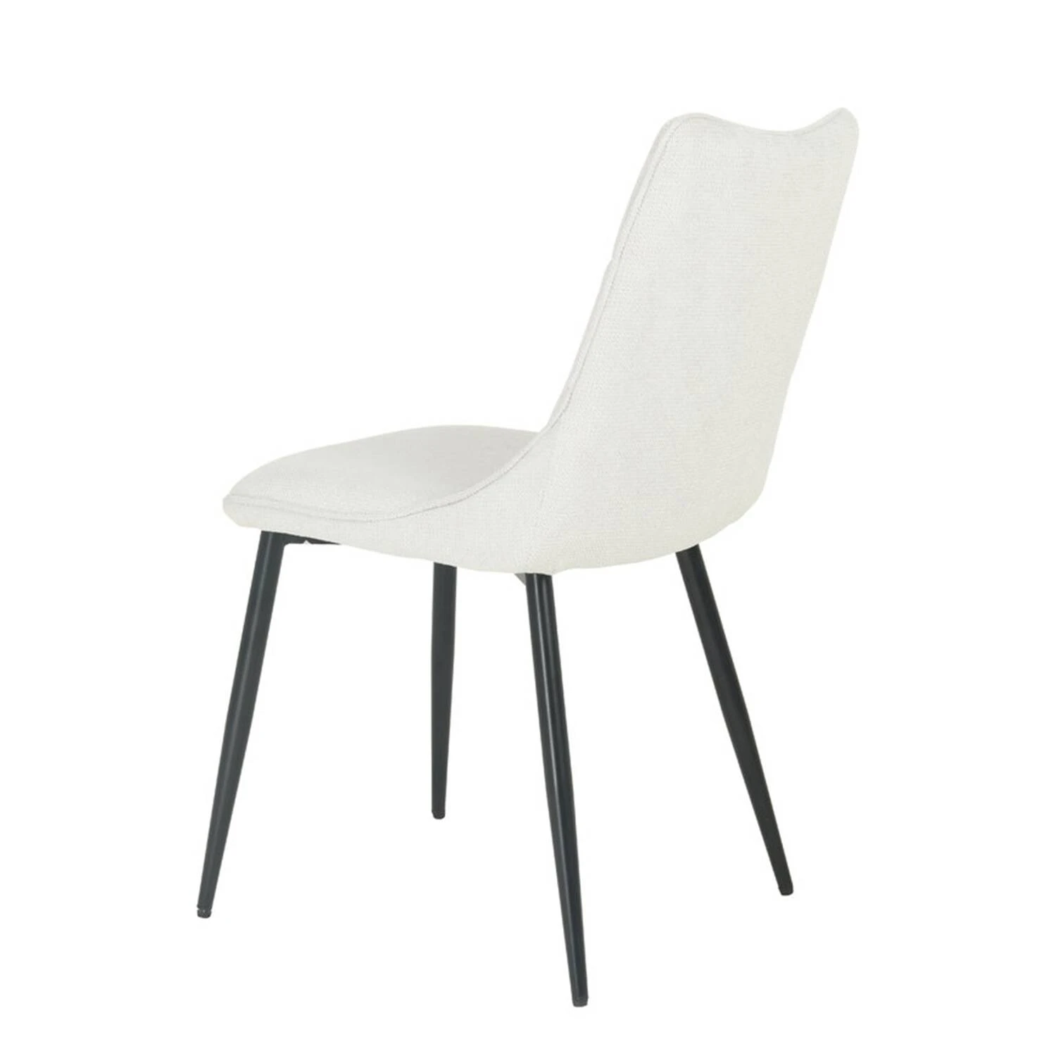 Стілець обідній Justin чорний метал/світло-сіра тканина