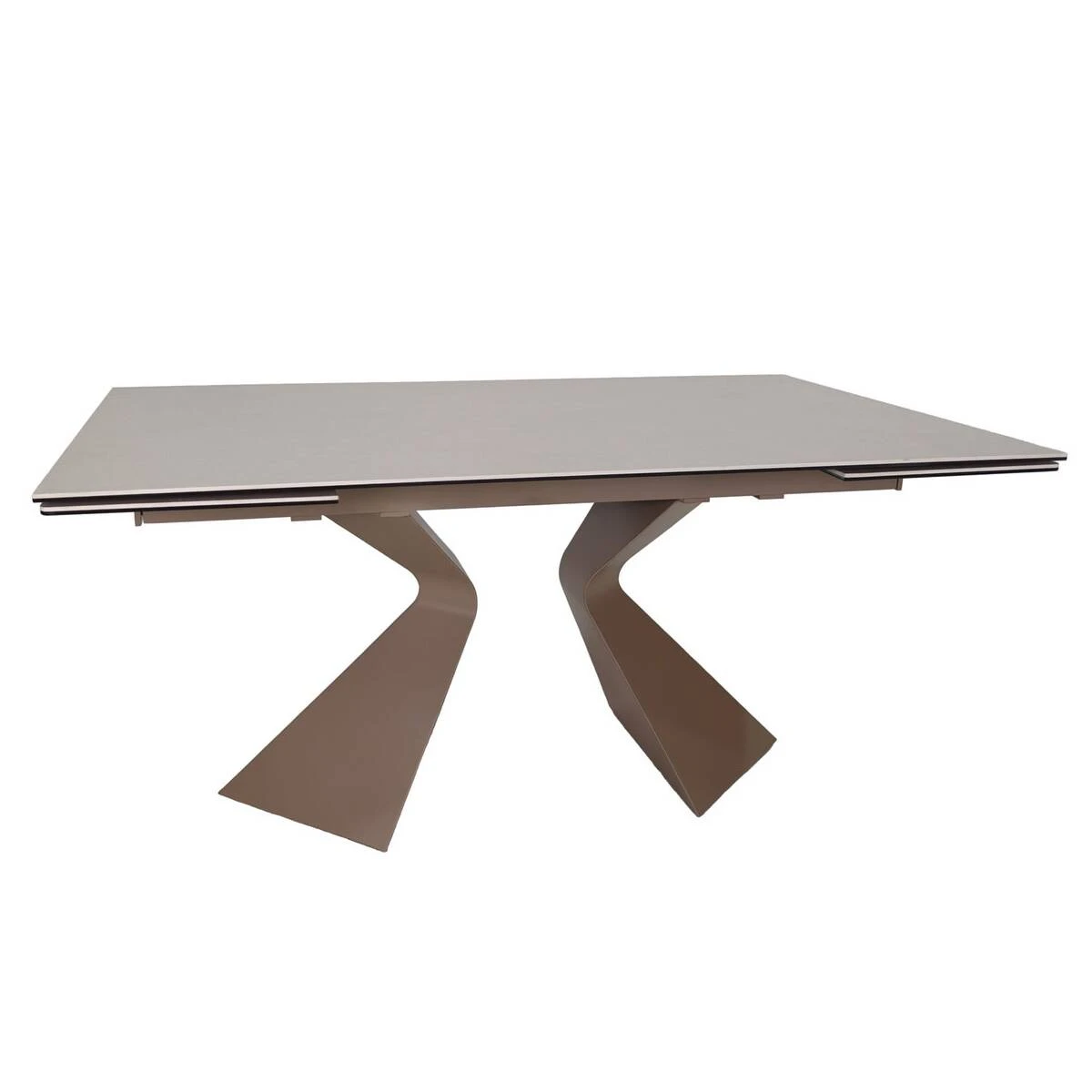 Стіл обідній розкладний Laura Ceramic 160-240x90x75 бежевий матовий/бежевий