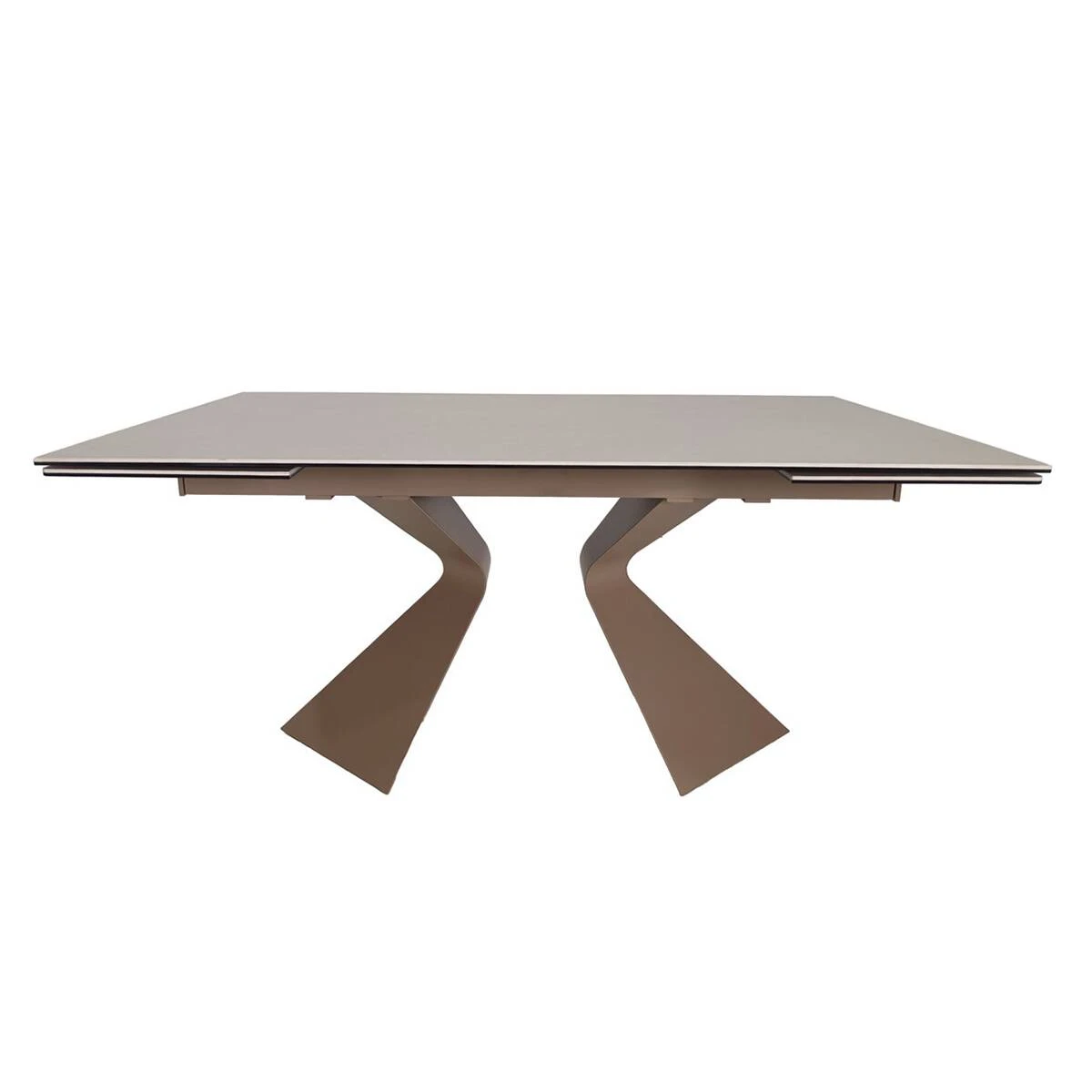 Стіл обідній розкладний Laura Ceramic 160-240x90x75 бежевий матовий/бежевий