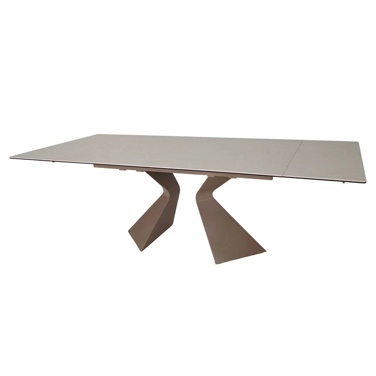 Стіл обідній розкладний Laura Ceramic 160-240x90x75 бежевий матовий/бежевий