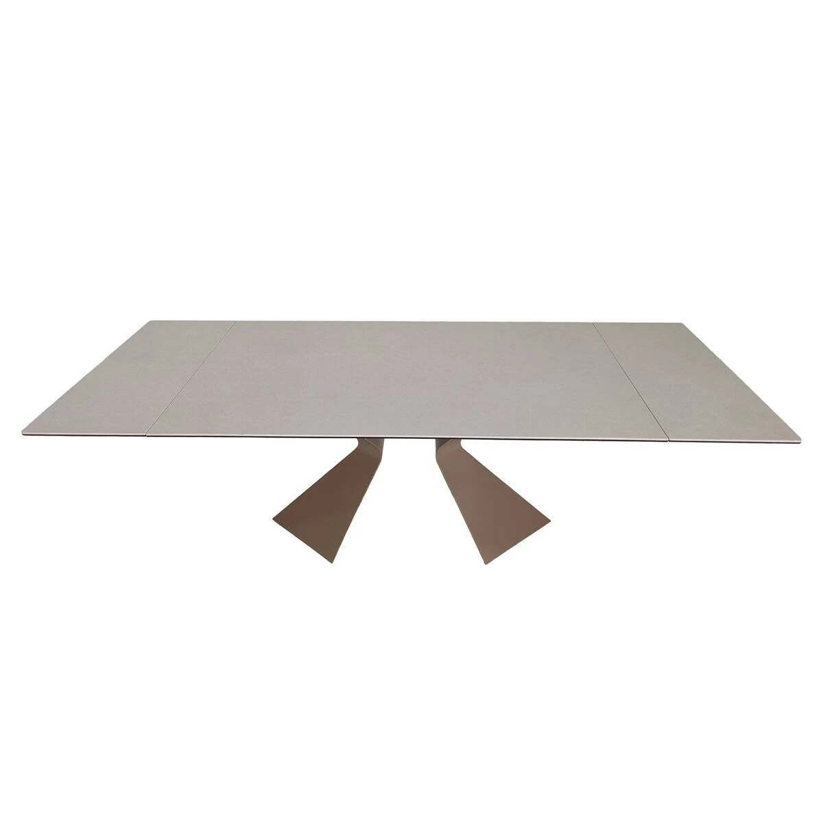 Стіл обідній розкладний Laura Ceramic 160-240x90x75 бежевий матовий/бежевий
