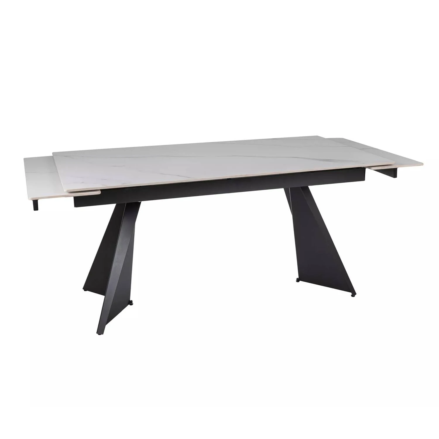 Стіл обідній розкладний Signal Laconi 160-220x90x75 білий/чорний