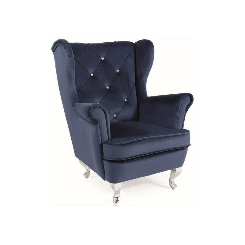 Крісло дитяче Signal LILI VELVET синій BL.86 / срібний LILIVGRS