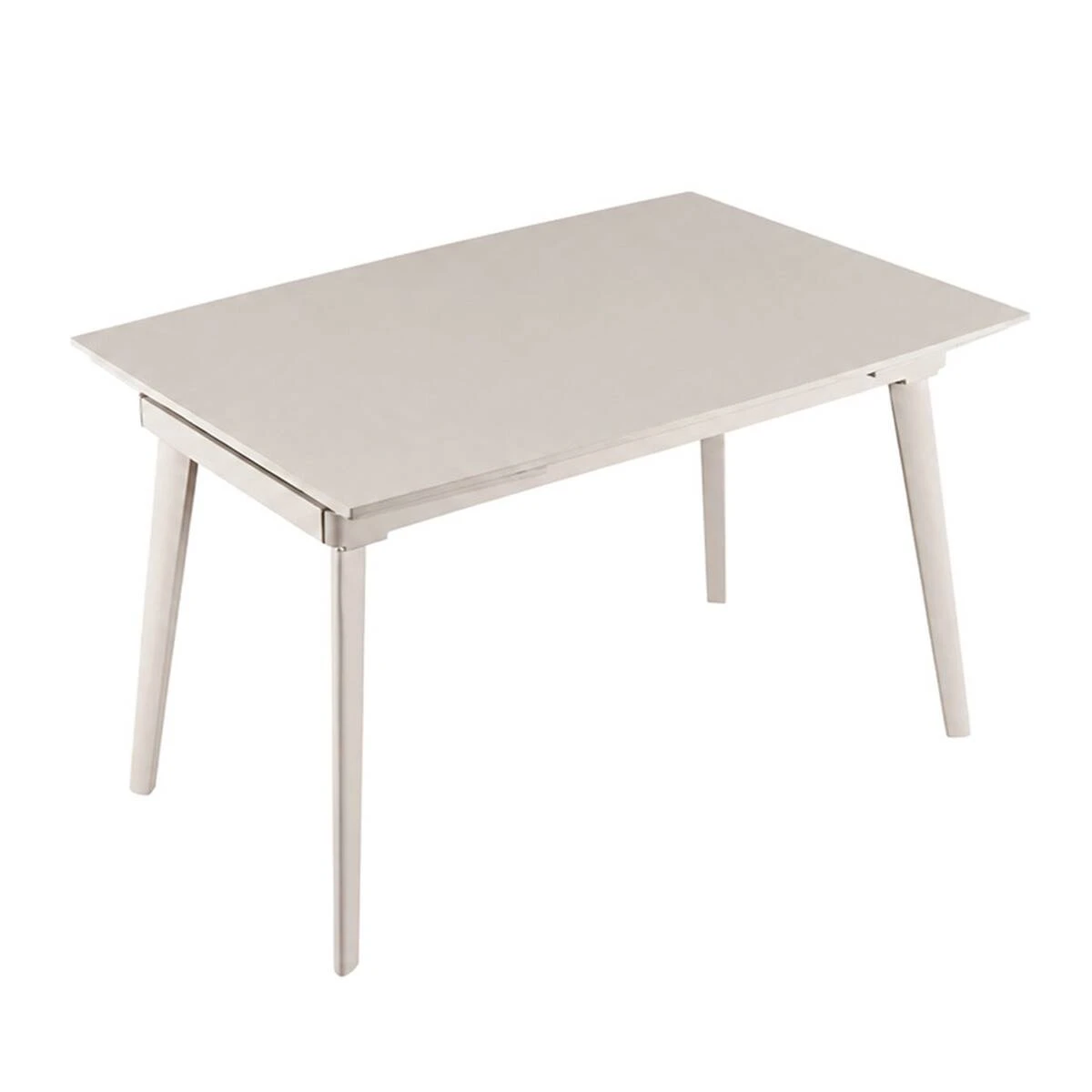 Стіл обідній розкладний Lorian Ceramic 120-180x80x76 білий/кашемір