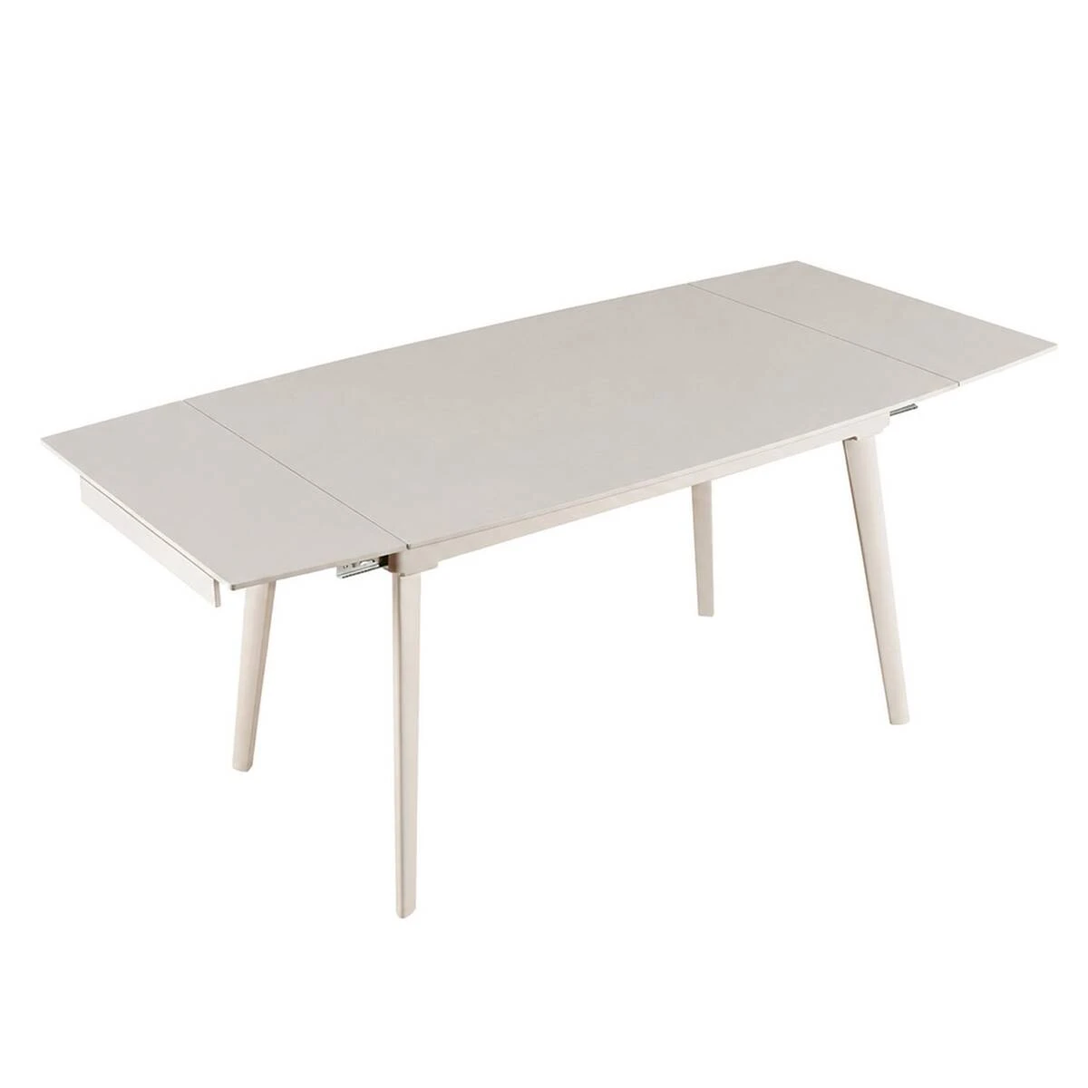 Стіл обідній розкладний Lorian Ceramic 120-180x80x76 білий/кашемір