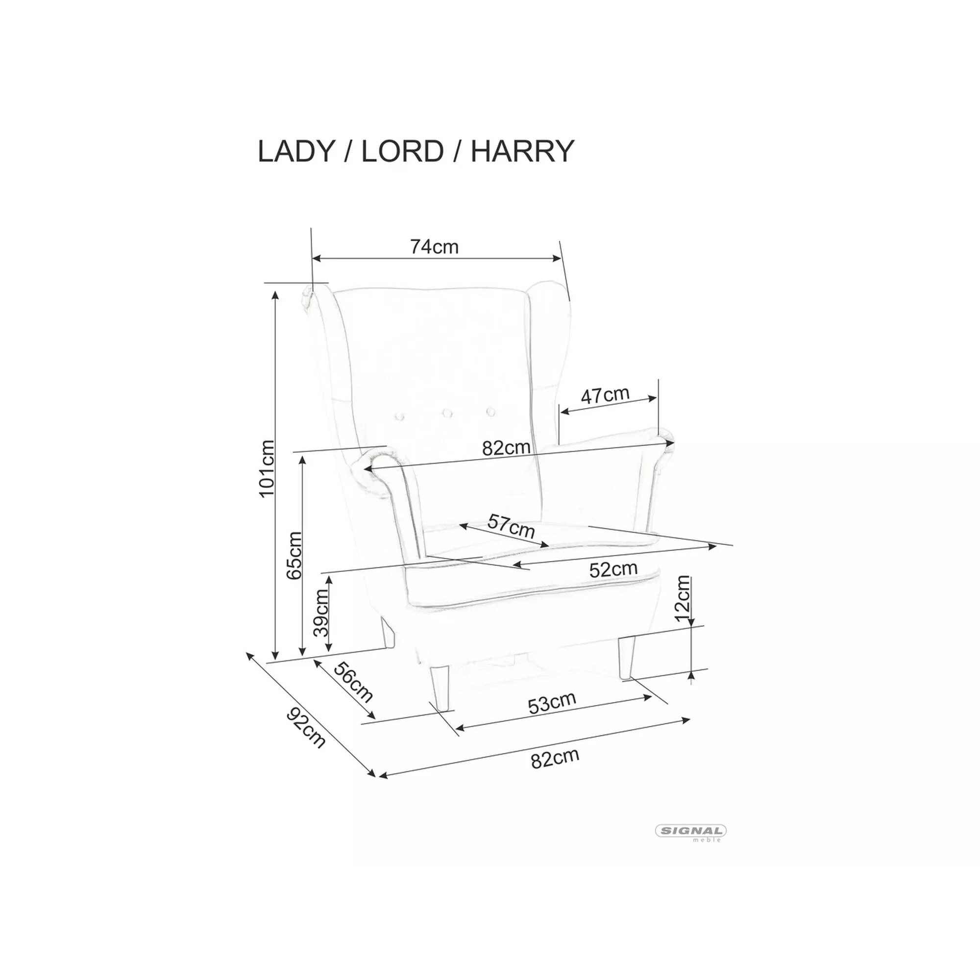 Крісло Signal Lord VELVET Зелений LORDZV