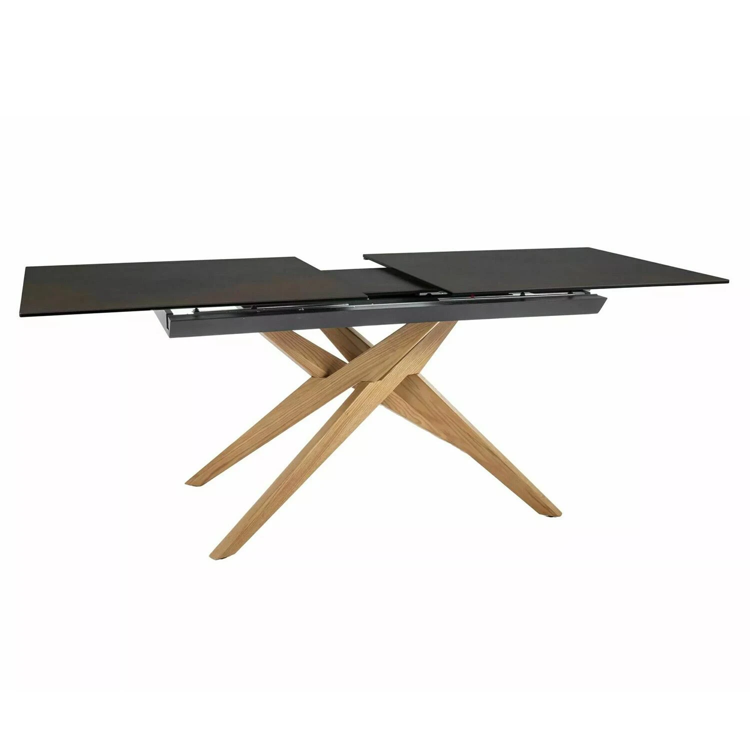 Стіл обідній розкладний Signal Loreto Ceramic 180-230x90x76 коричневий ossido bruno/дуб