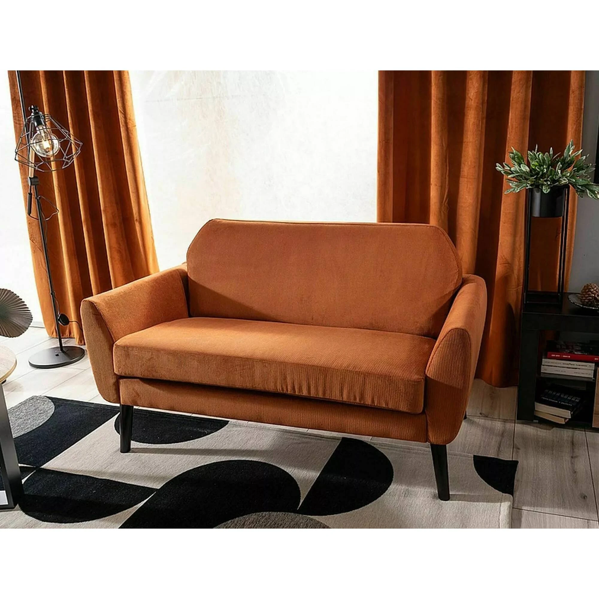 Диван софа Signal MENA VELVET цинамон/венге BL.4215 MENAVCYW