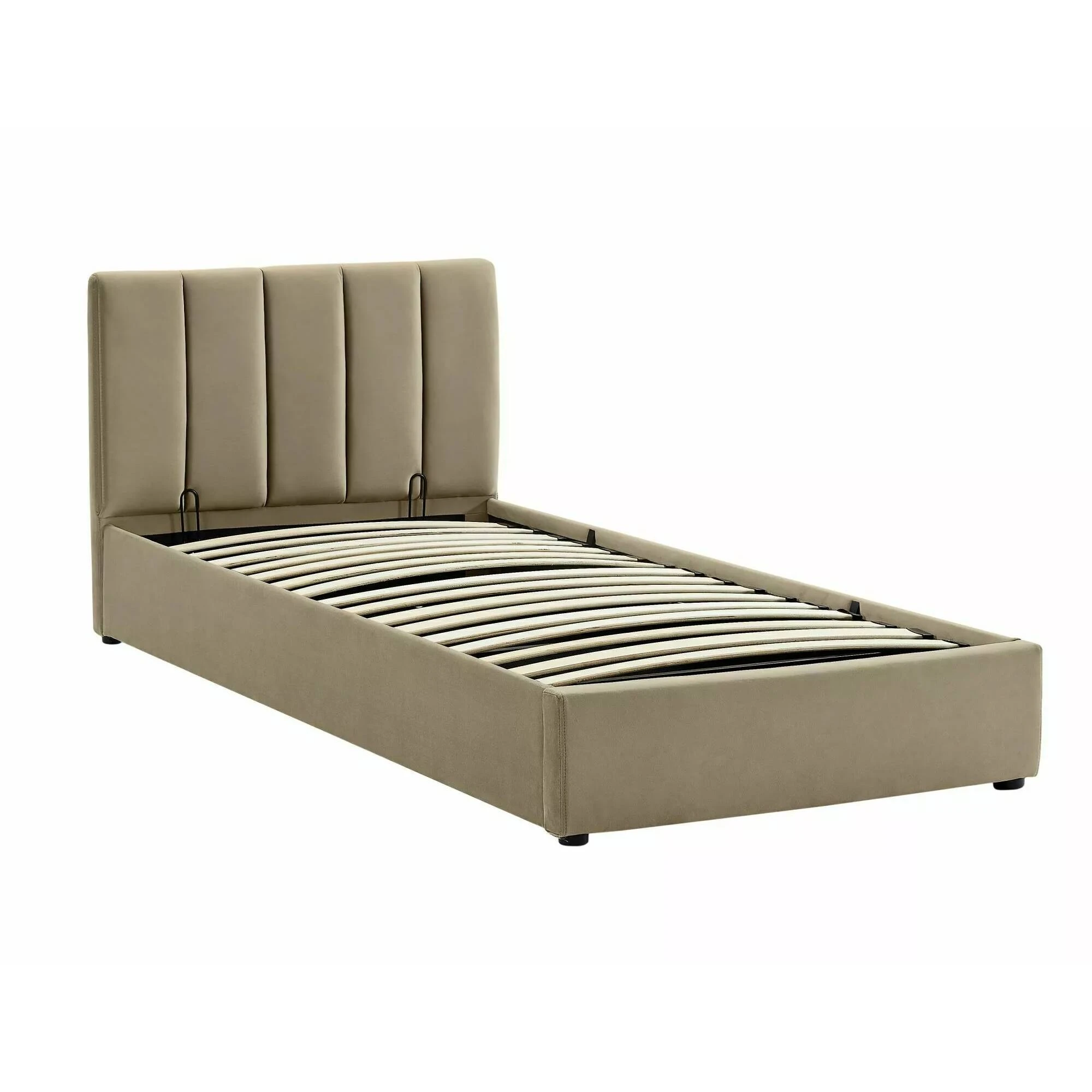 Ліжко односпальне Signal MONTREAL VELVET 90X200 Бежевий BLUVEL 28 MONTREALV90BE