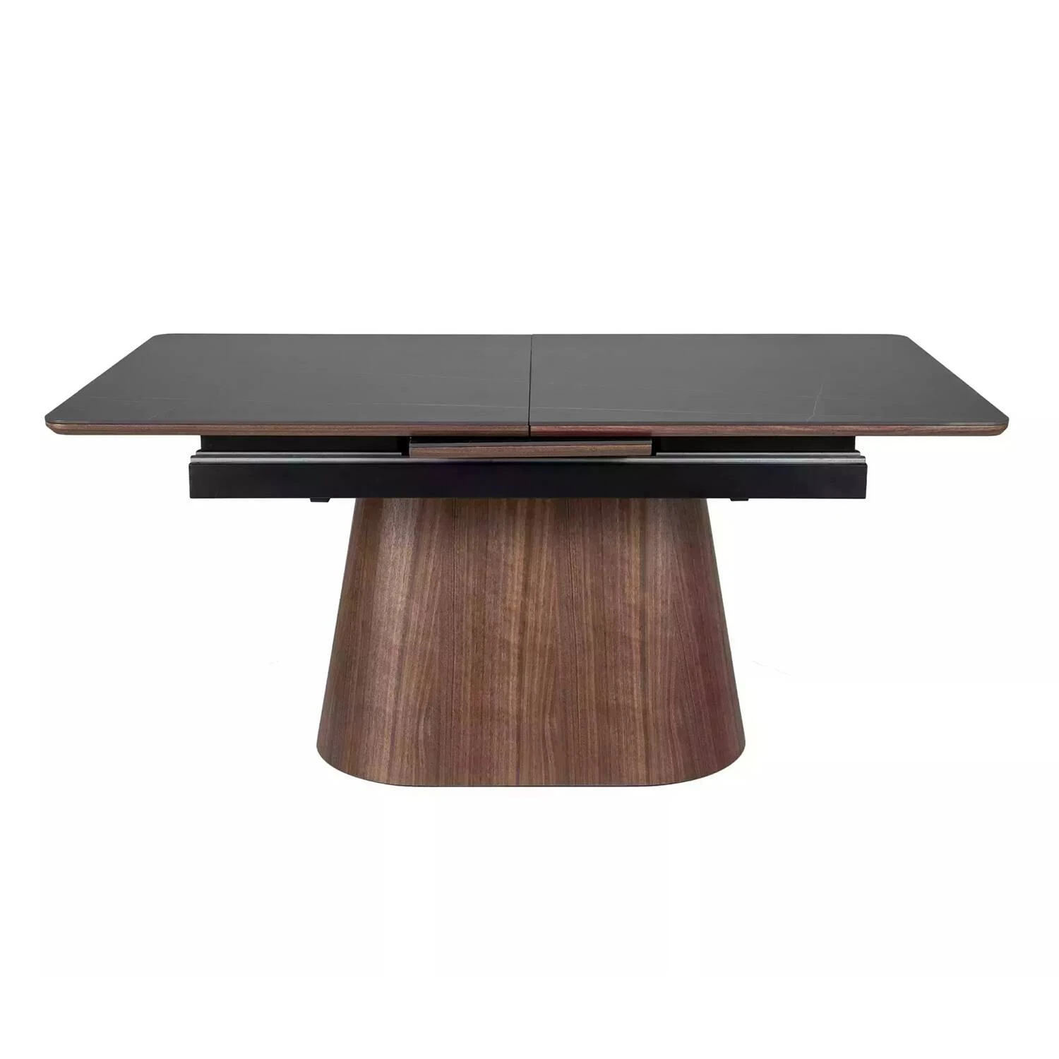 Стіл обідній розкладний Signal Monaco 160-200x90x75 чорний/горіх