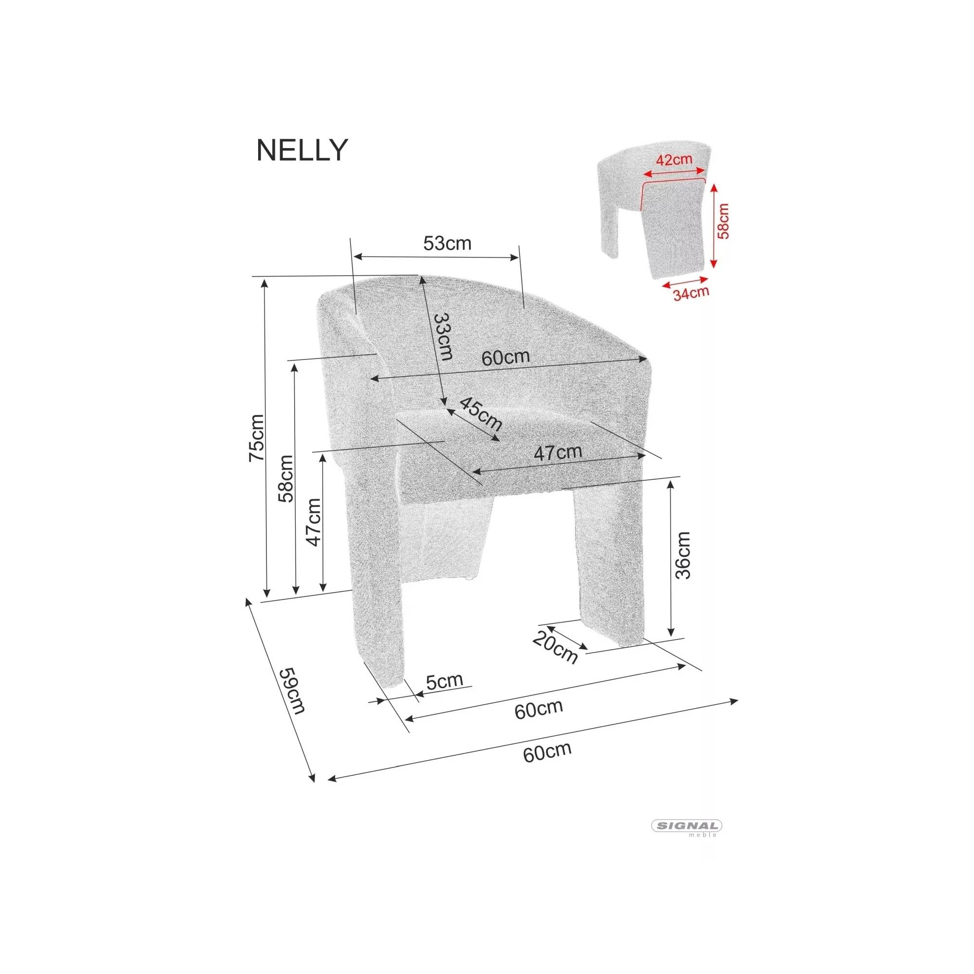 Крісло Signal NELLY BREGO беж 34 NELLYBRBE34