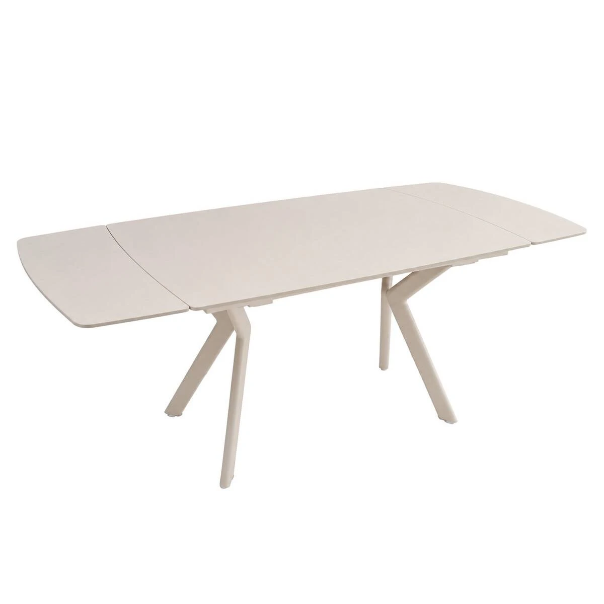 Стіл обідній розкладний Noreen Ceramic 140-200x80x76 білий/кашемір