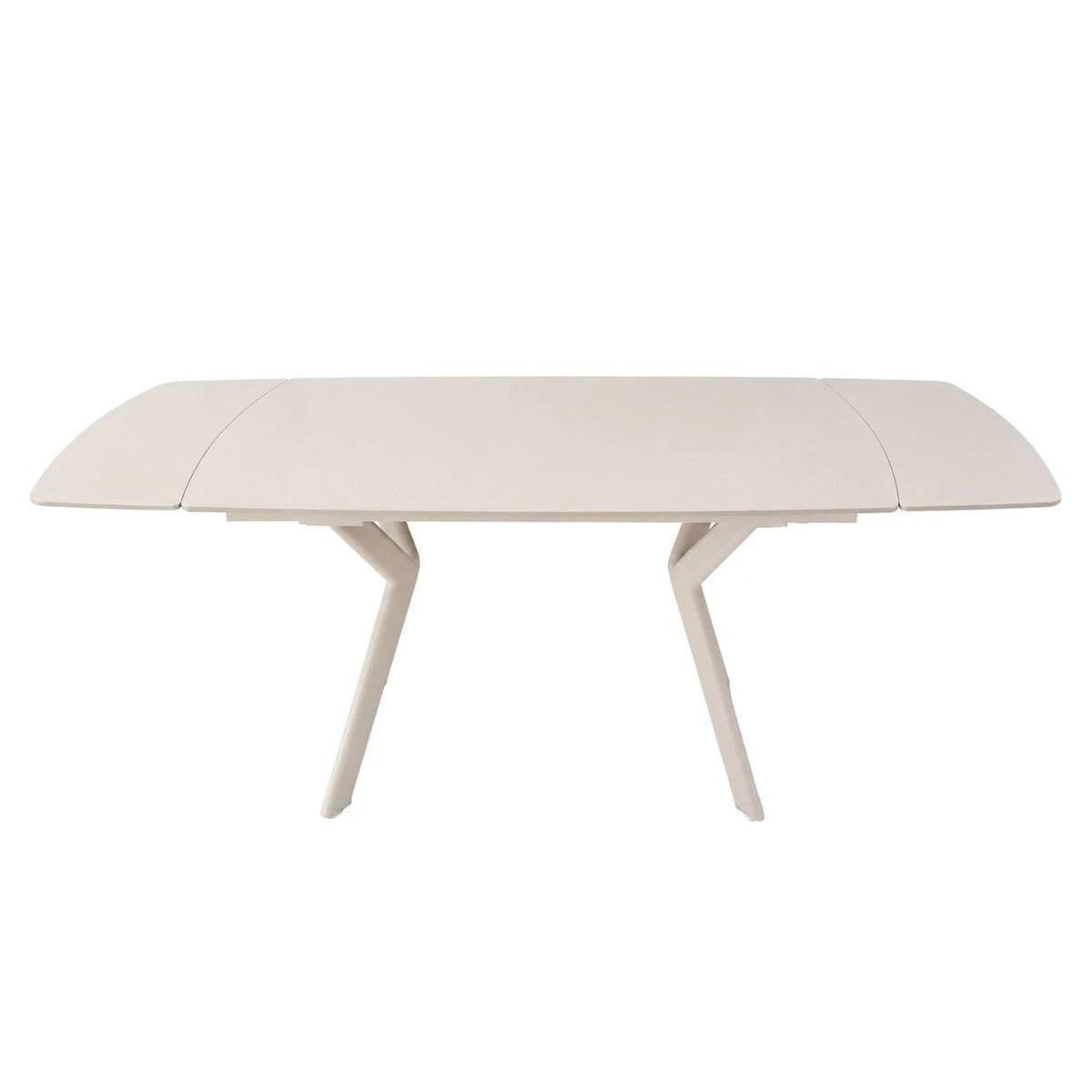 Стіл обідній розкладний Noreen Ceramic 140-200x80x76 білий/кашемір