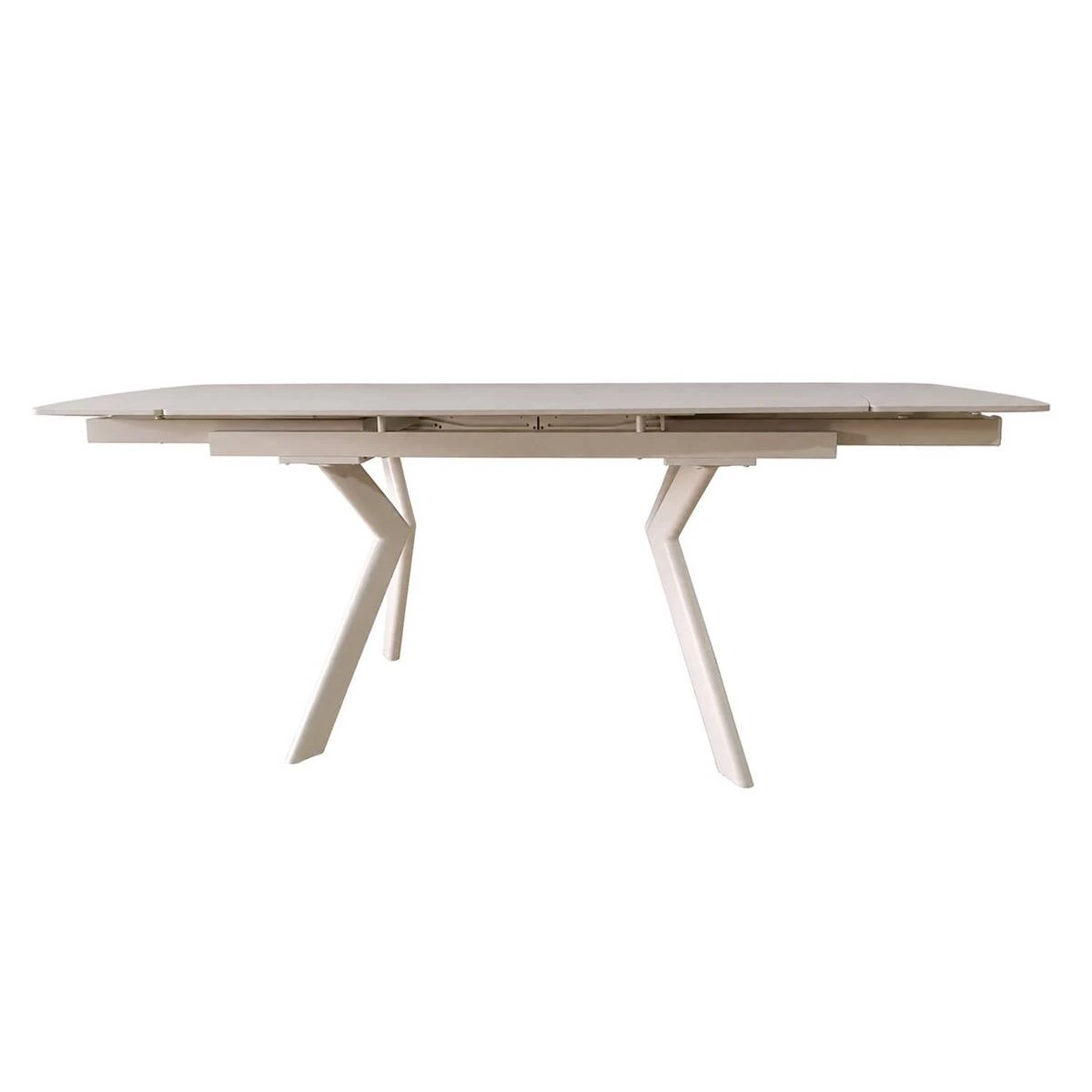 Стіл обідній розкладний Noreen Ceramic 140-200x80x76 білий/кашемір
