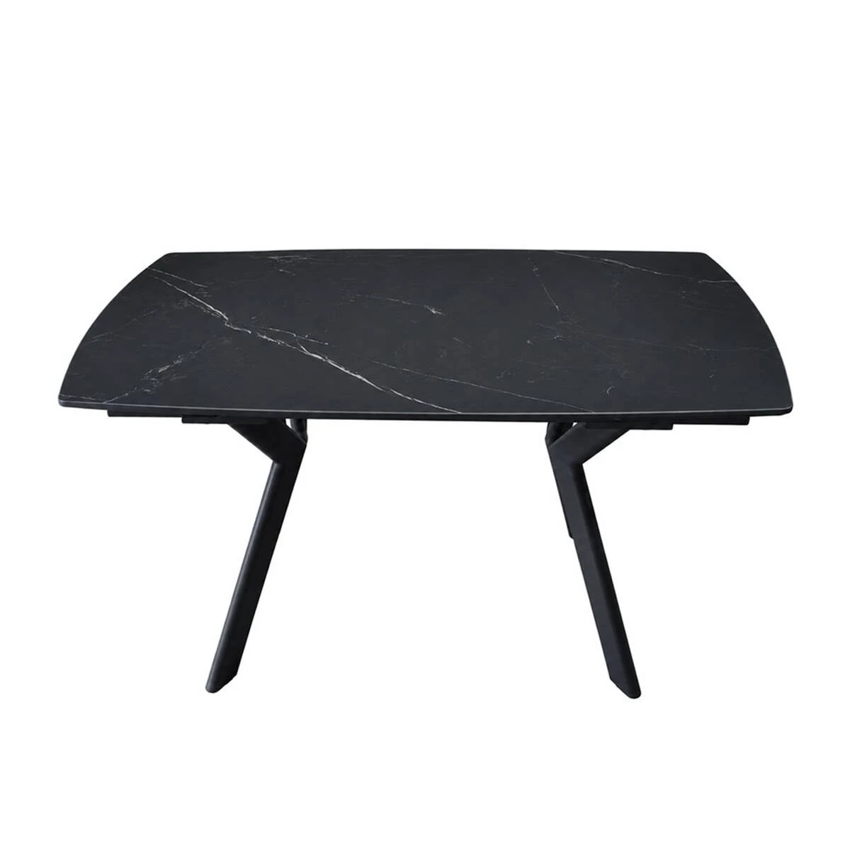 Стіл обідній розкладний Noreen Ceramic 140-200x80x76 чорний/чорний