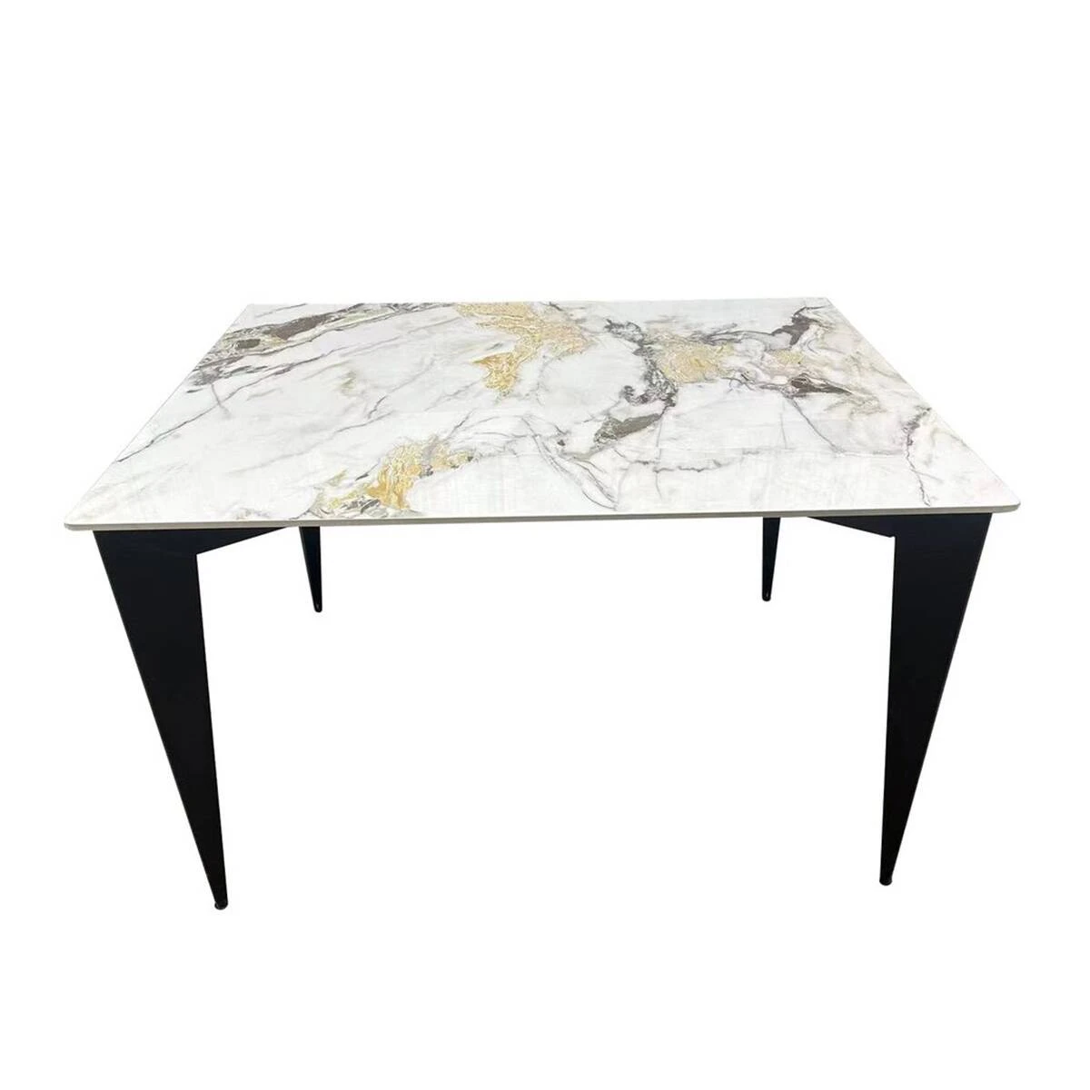 Стіл обідній Norman Ceramic 120x90x76 gold phoenix глянець/чорний каркас