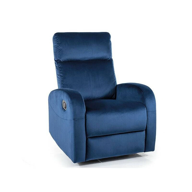 Крісло розкладне Signal OLIMP VELVET синє BL.86 OLIMPVGR