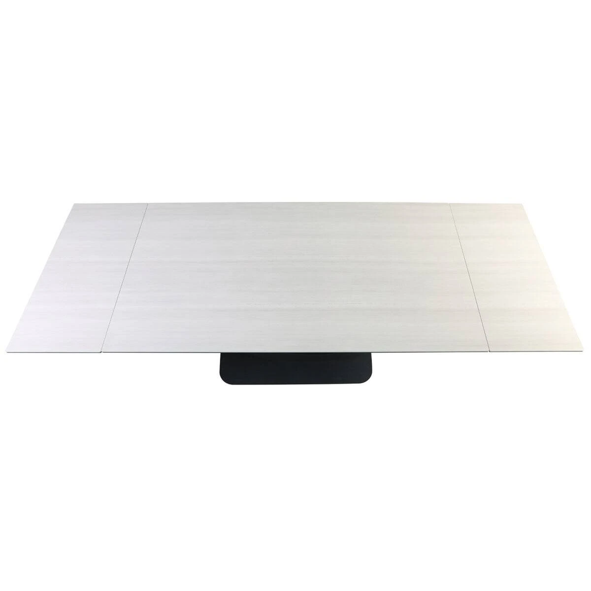 Стіл обідній розкладний Ovidio Ceramic 160-240x90x76 білий дуб/чорний каркас