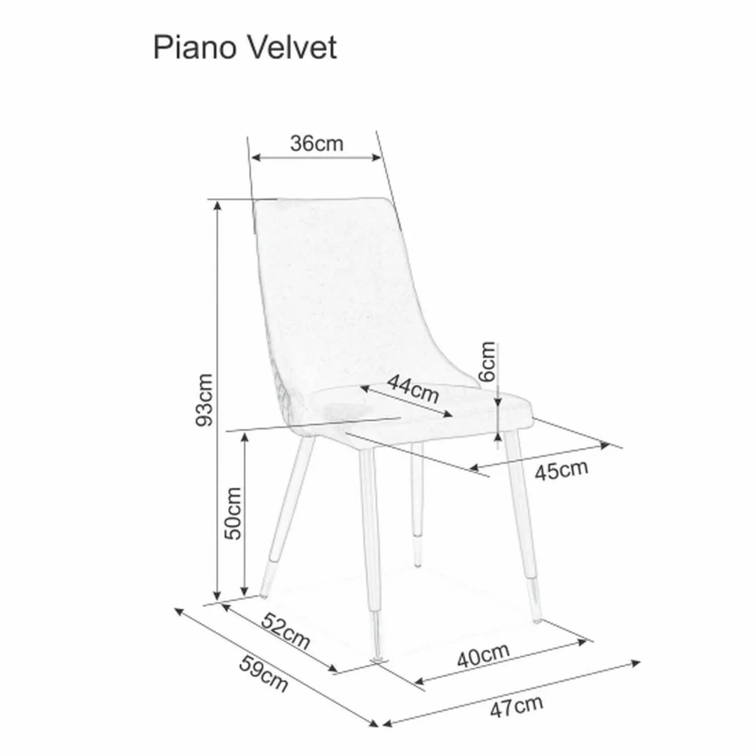 Стілець обідній Signal Piano Velvet чорно-золотий метал/цинамон bl.4215 оксамит
