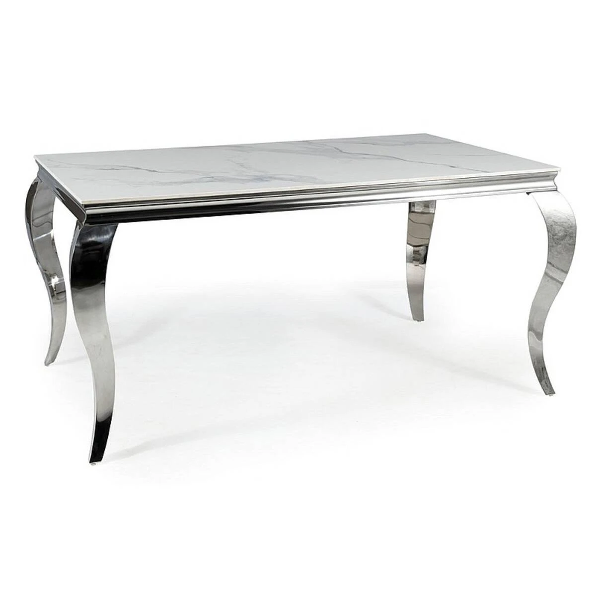Стіл обідній Signal Prince Ceramic 180x90x75 білий calacatta/хром