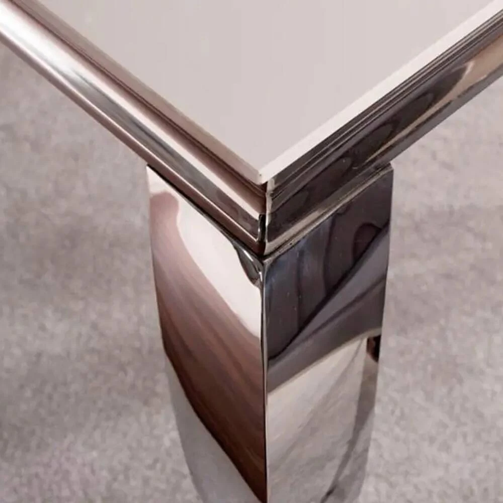 Стіл обідній Signal Prince Ceramic 180x90x75 білий calacatta/хром