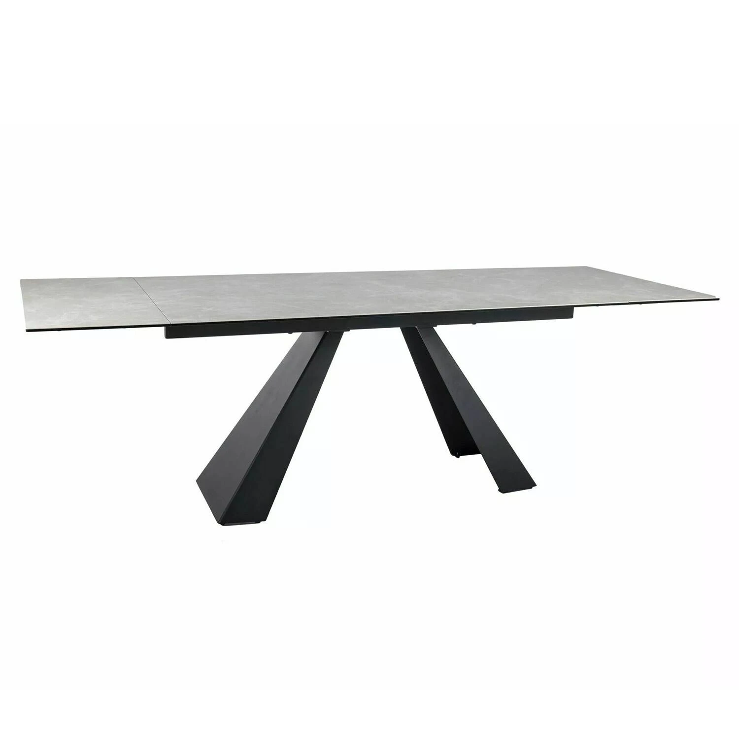 Стіл обідній розкладний Signal Salvadore Ceramic 160-240x90x77 кремовий diamond cream/чорний матовий