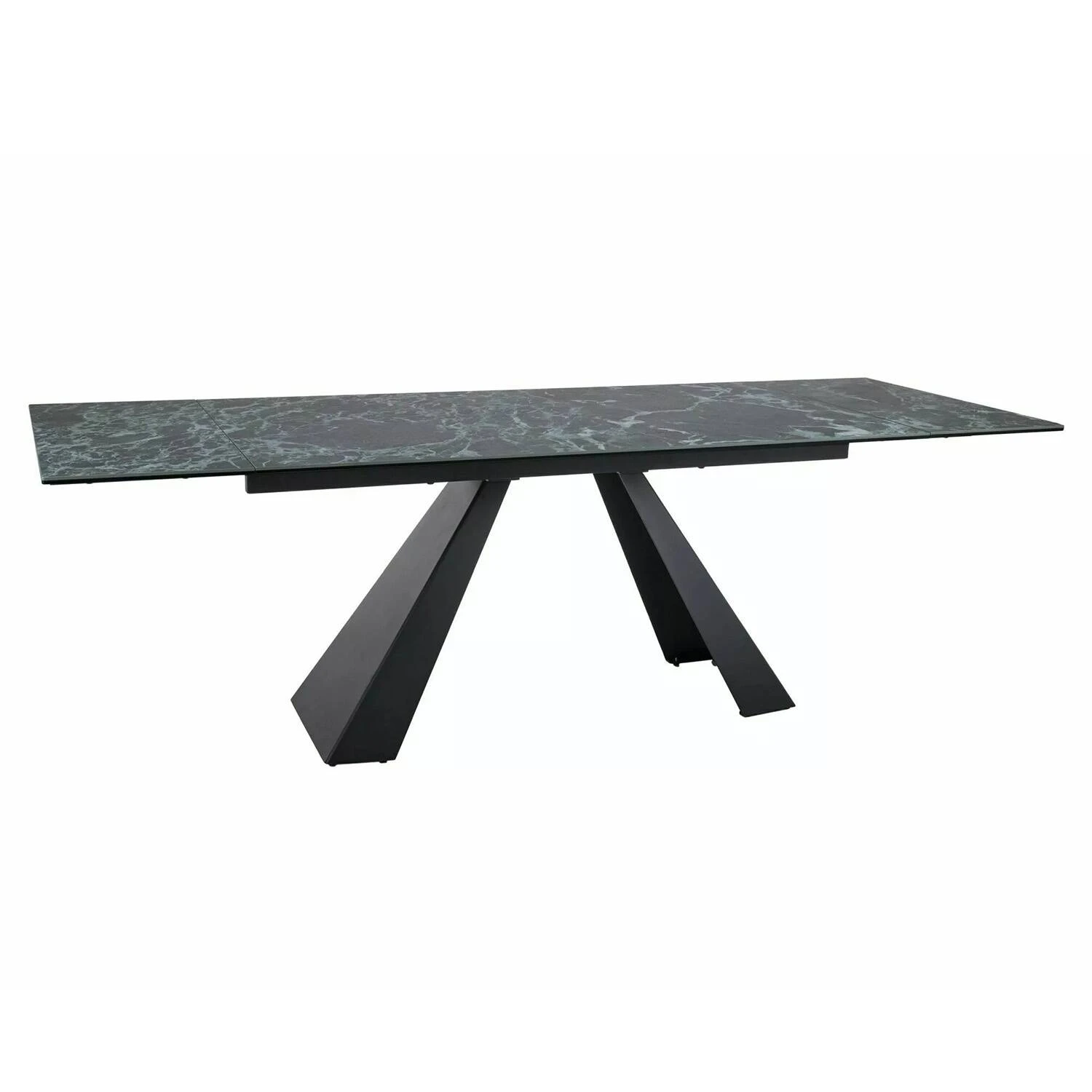 Стіл обідній розкладний Signal Salvadore Ceramic 160-240x90x77 морський verde alpi/чорний матовий