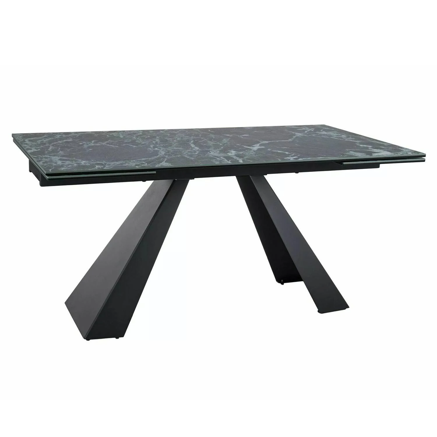 Стіл обідній розкладний Signal Salvadore Ceramic 160-240x90x77 морський verde alpi/чорний матовий
