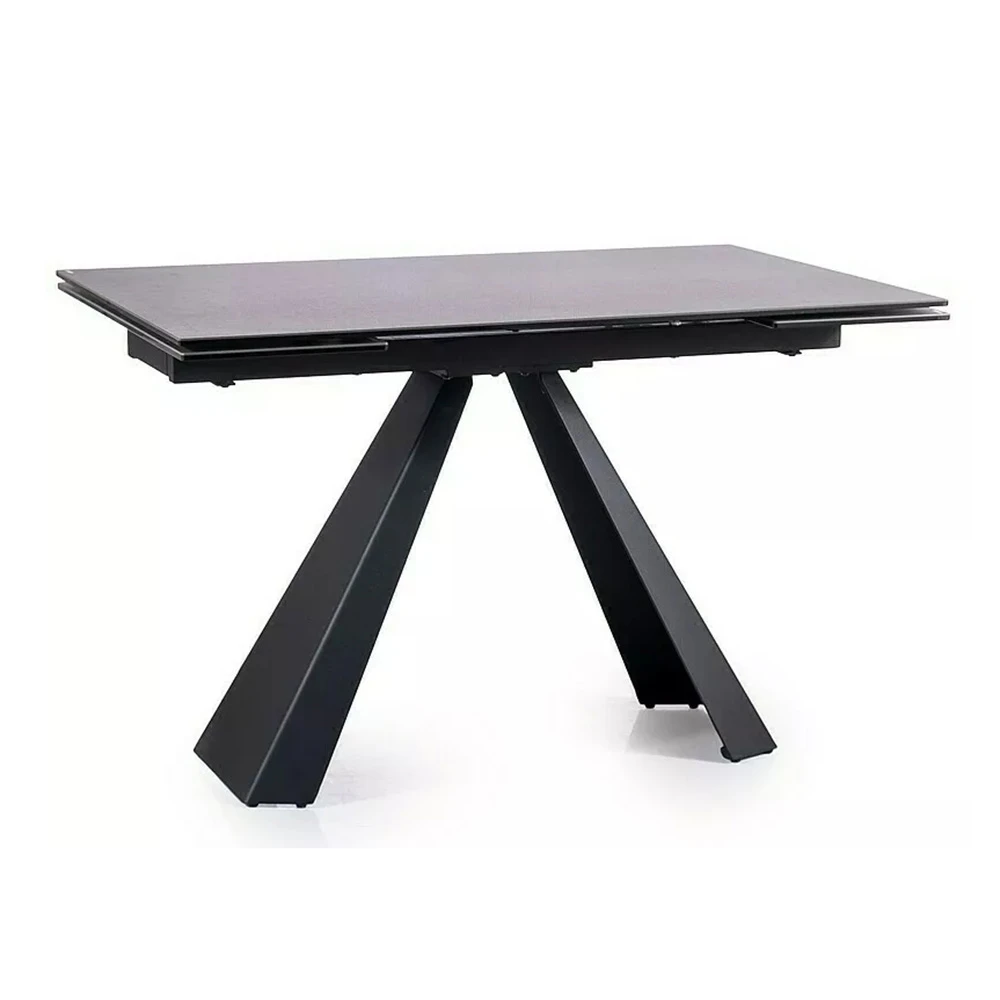 Стіл обідній розкладний Signal Salvadore Ceramic II 120-180x80x76 сірий/чорний матовий