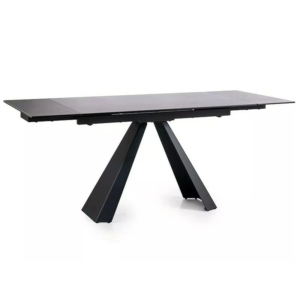 Стіл обідній розкладний Signal Salvadore Ceramic II 120-180x80x76 сірий/чорний матовий